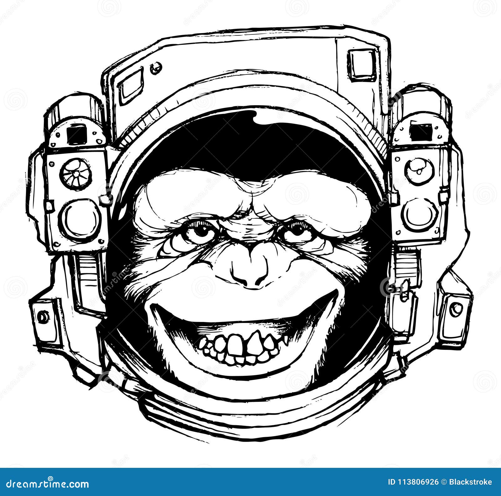space monkey t shirt / poster  file Ã¢â¬â stock  Ã¢â¬â stock  file